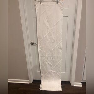 West Elm Geometric Pintuck / Origami Pleat Shower Curtain (White, 100% Cotton)